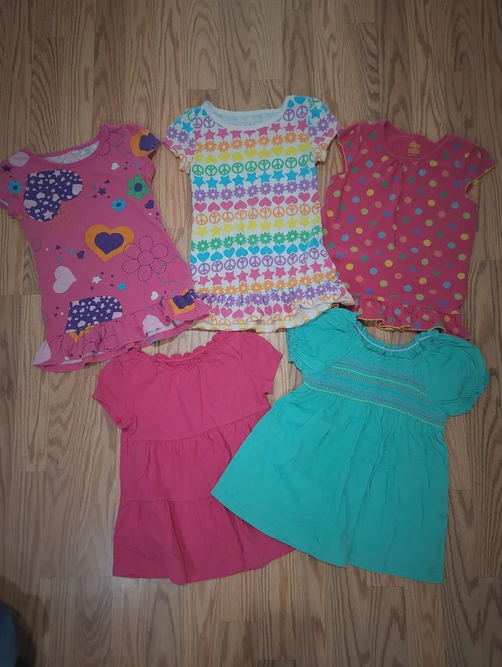 Assorted Girls' Short-Sleeve Tops - Sizes 4, 4t, Or 4/5 - Picture 3 of 4